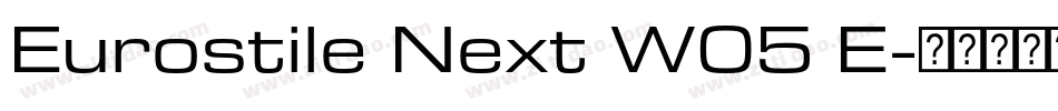 Eurostile Next W05 E字体转换
